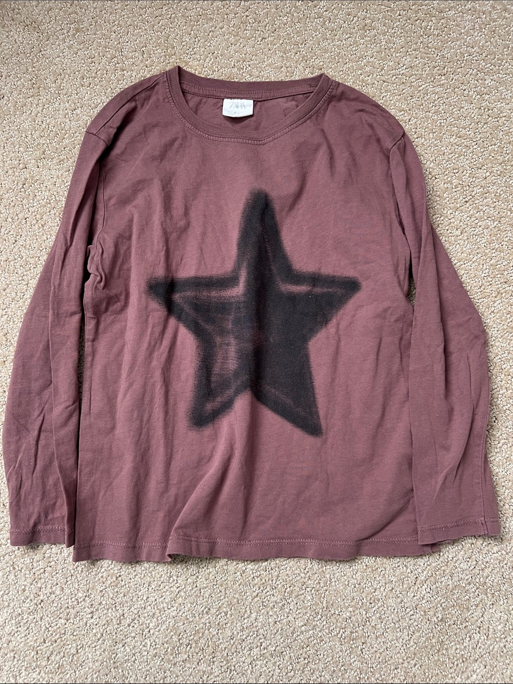Zara Dusty Mauve Long Sleeve Tee